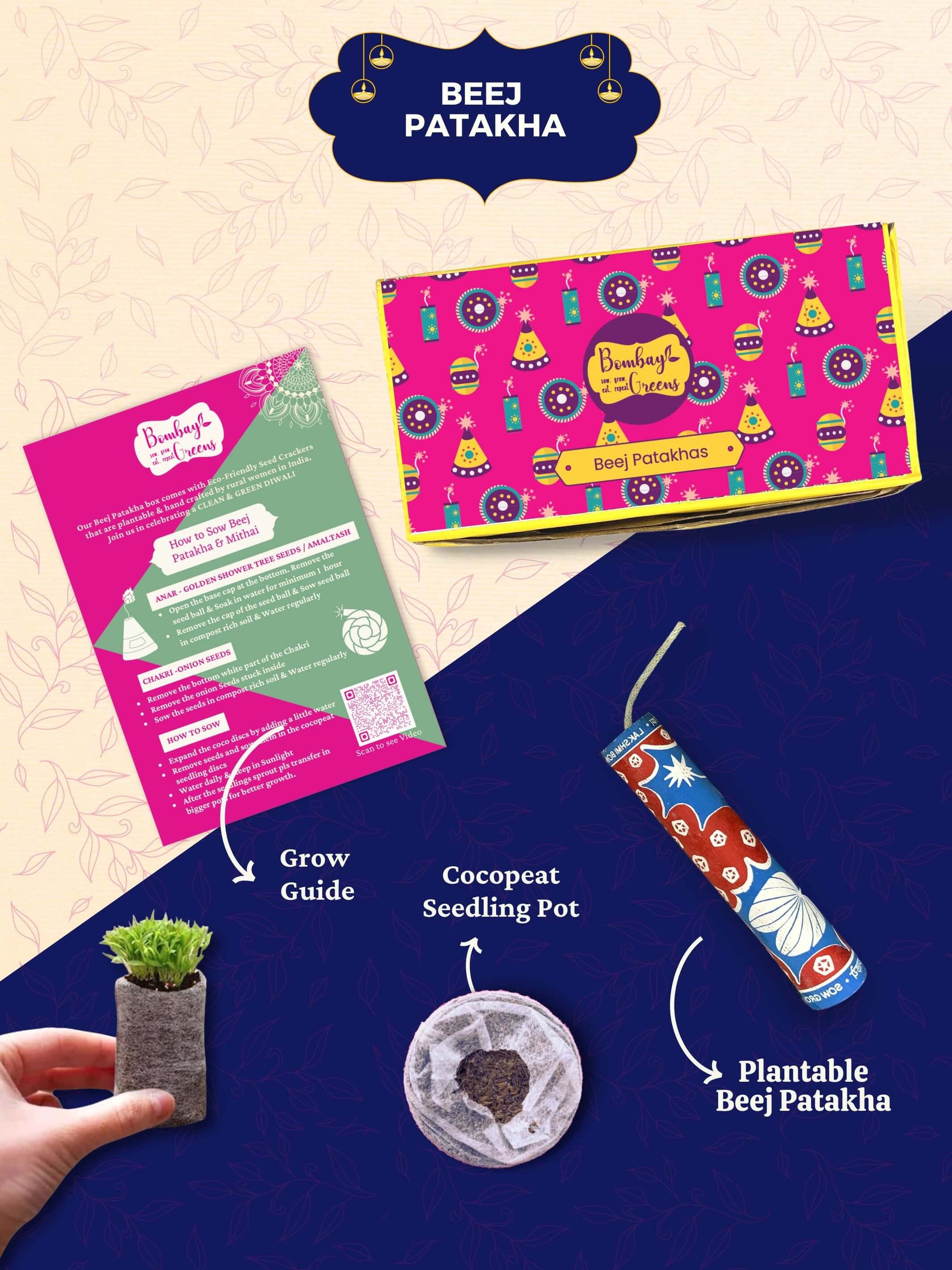 3 in 1 Hamper For Diwali -  Plantable Seed Cracker