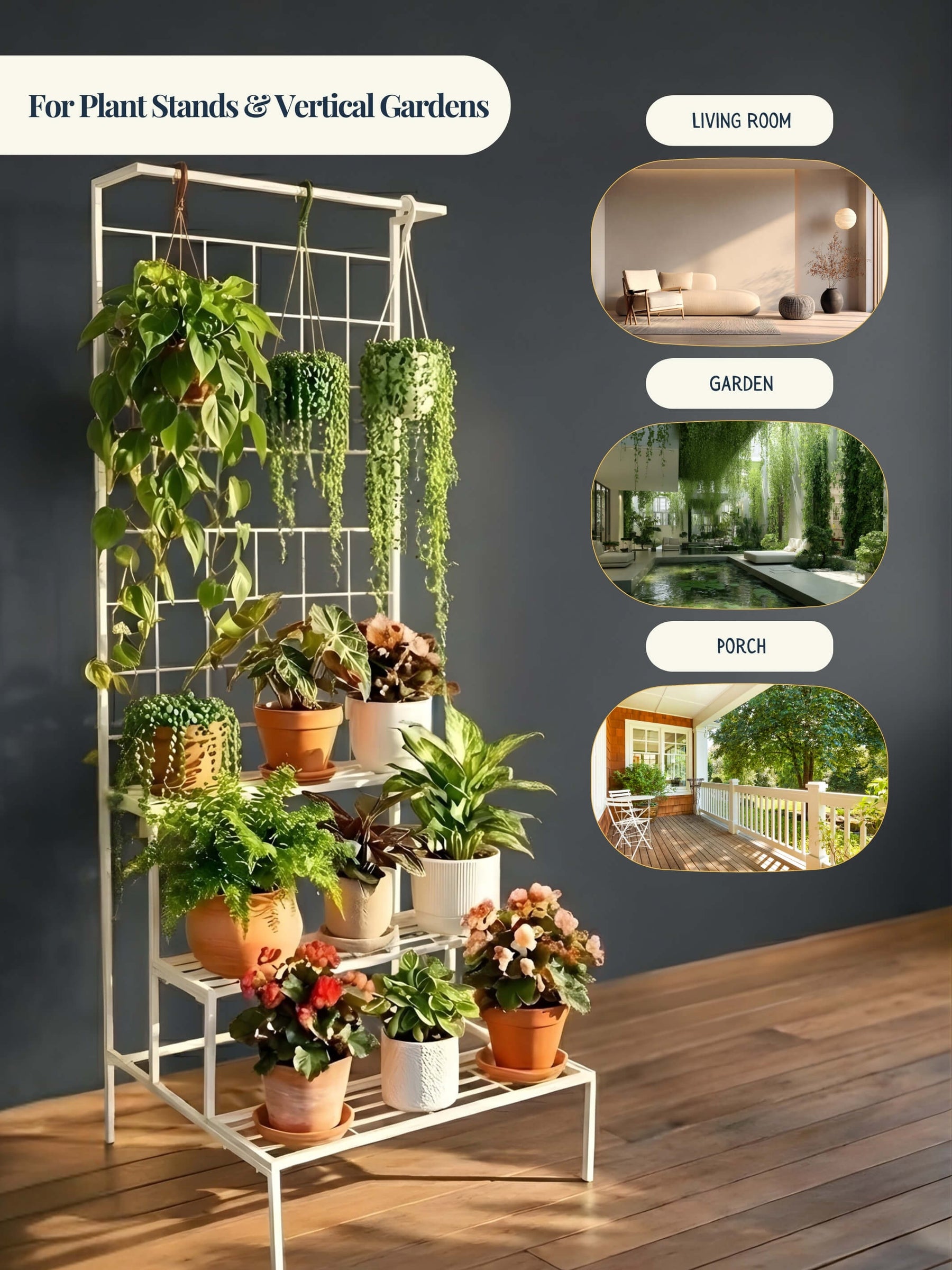 metal plant stand, metal planters