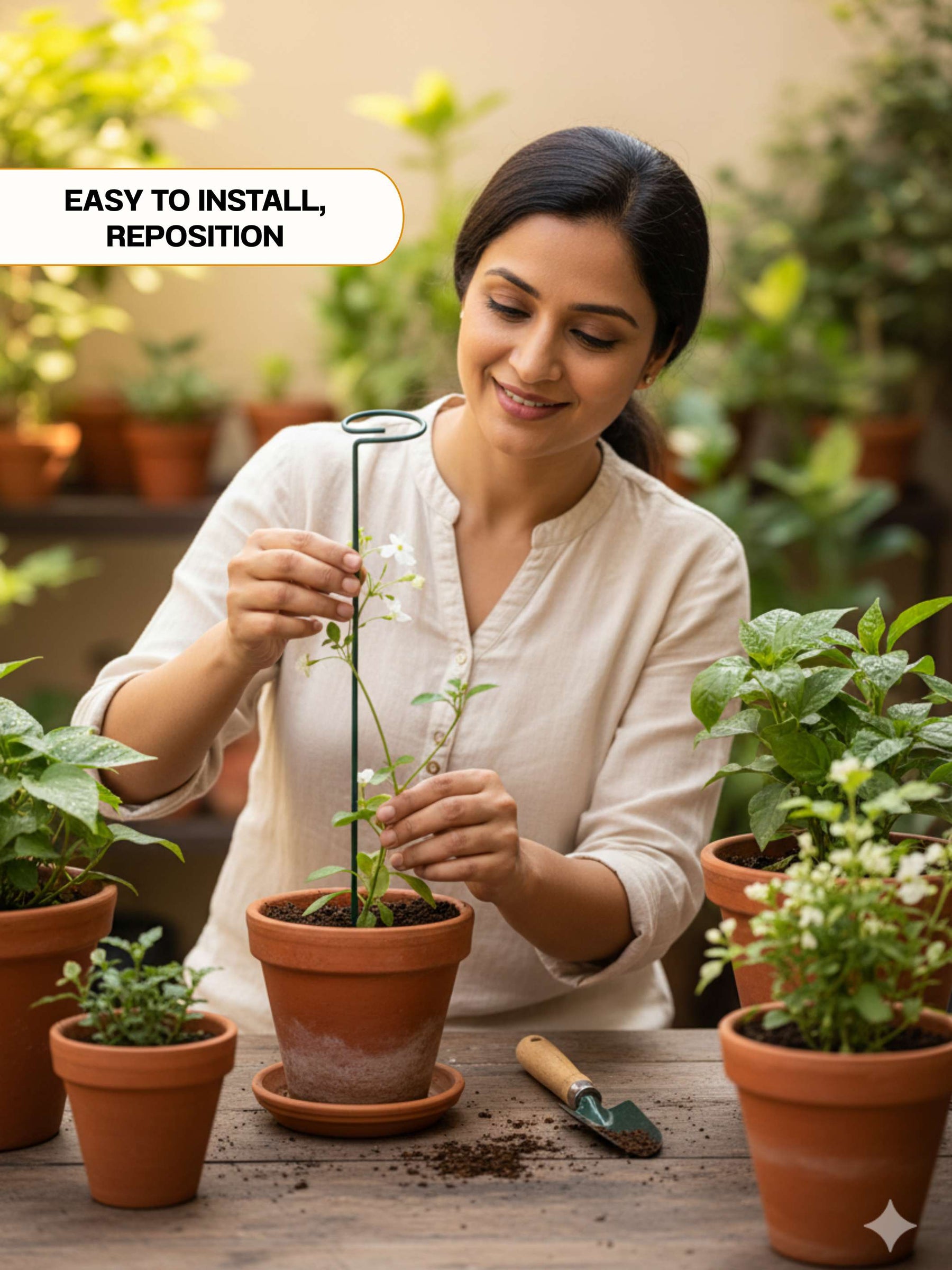 Metal Plant Stakes for Plant Support - 18 inches