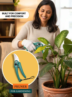 Gardening Tool Combo: Khurpi (Trowel) + Pruner