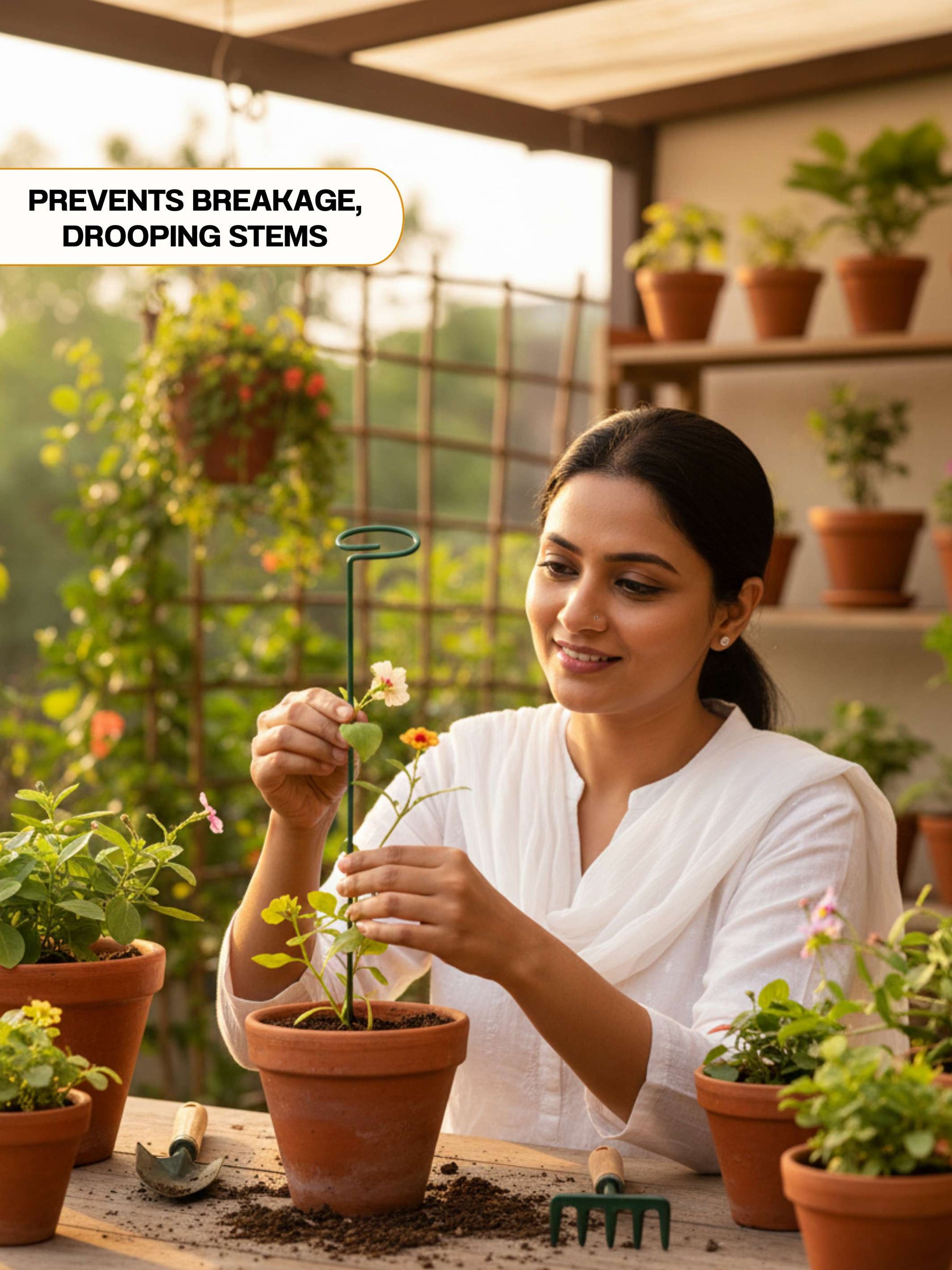 Metal Plant Stakes for Plant Support - 18 inches