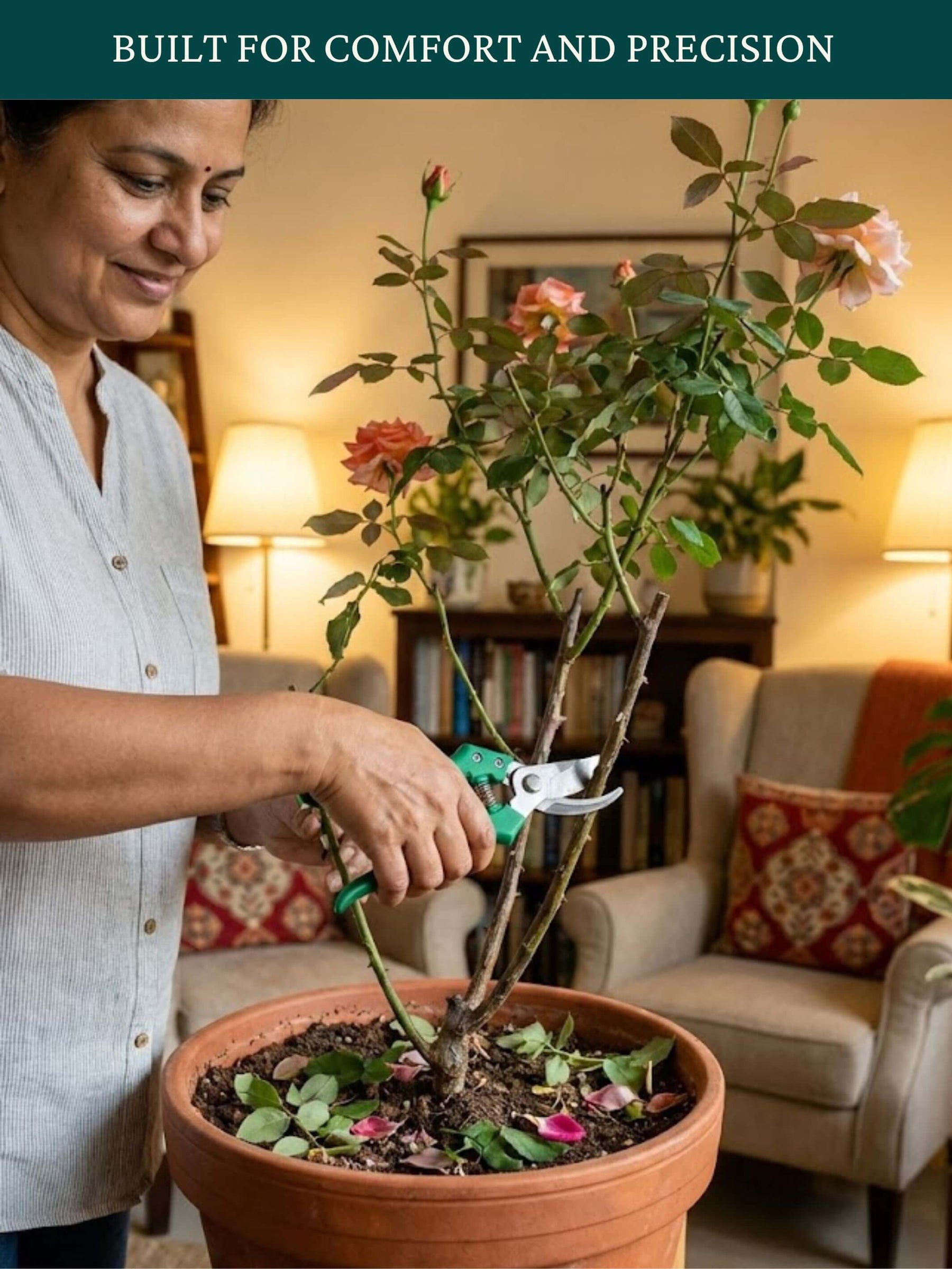 Gardening Tool Combo: Khurpi (Trowel) + Pruner