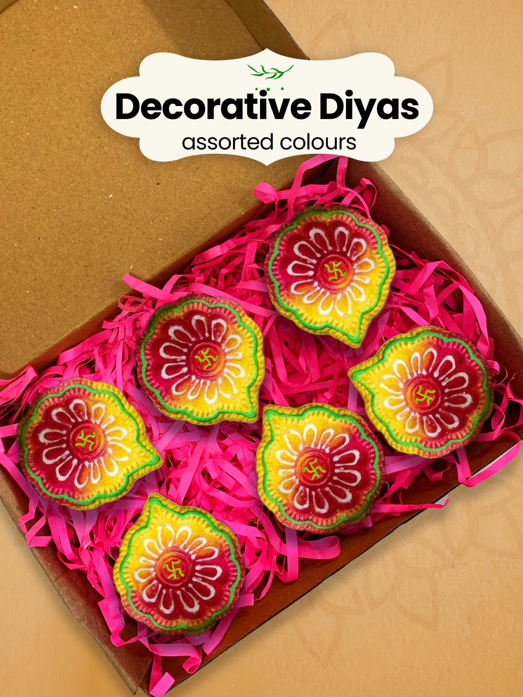 Decorative Clay Diyas Diwali Gift