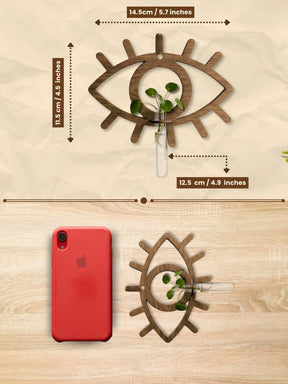 Evil Eye Wooden Test Tube Planter - 1 pc