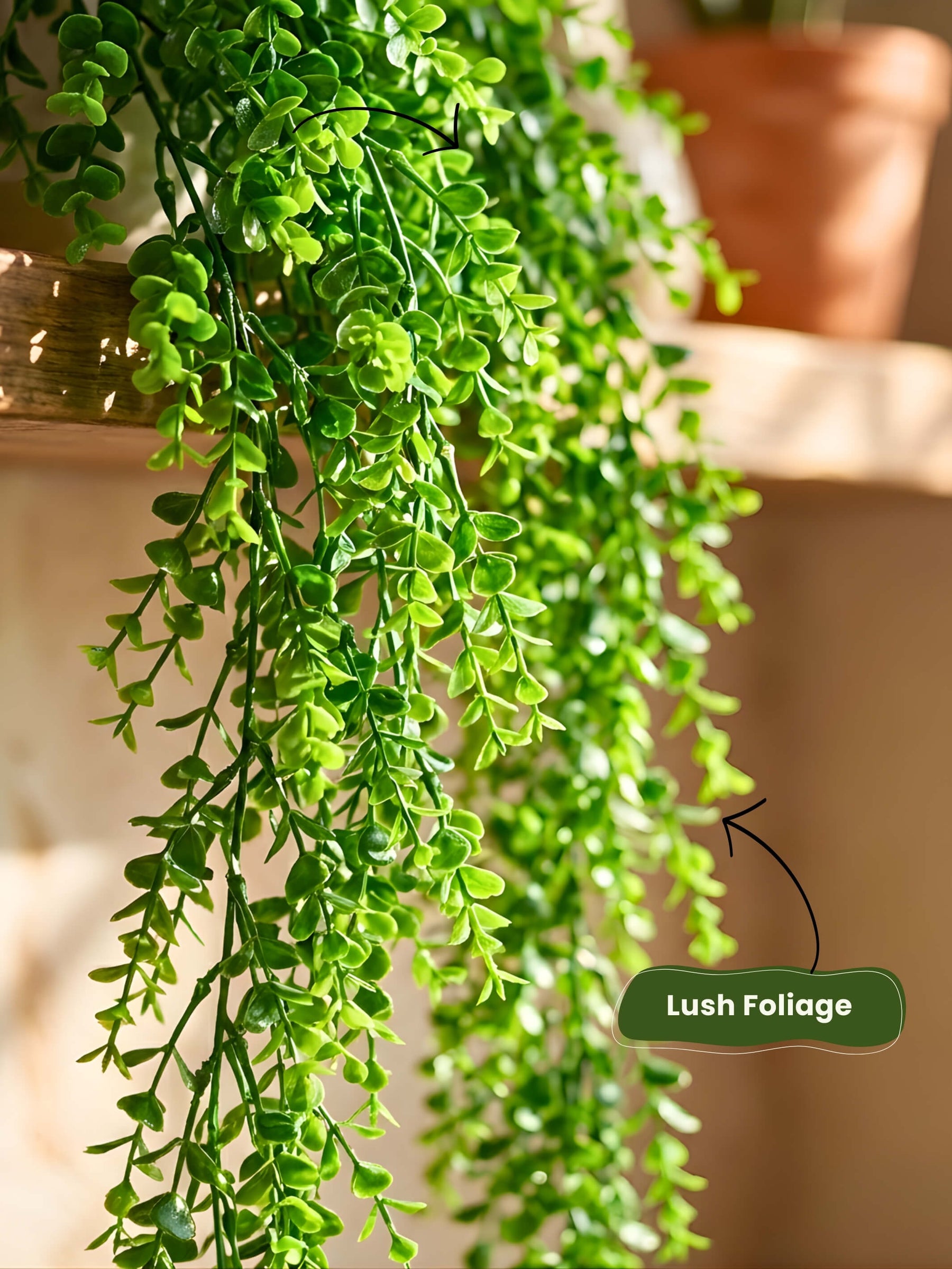 Artificial Hanging Plants – Pack of 2 | Low Maintenance Home Décor