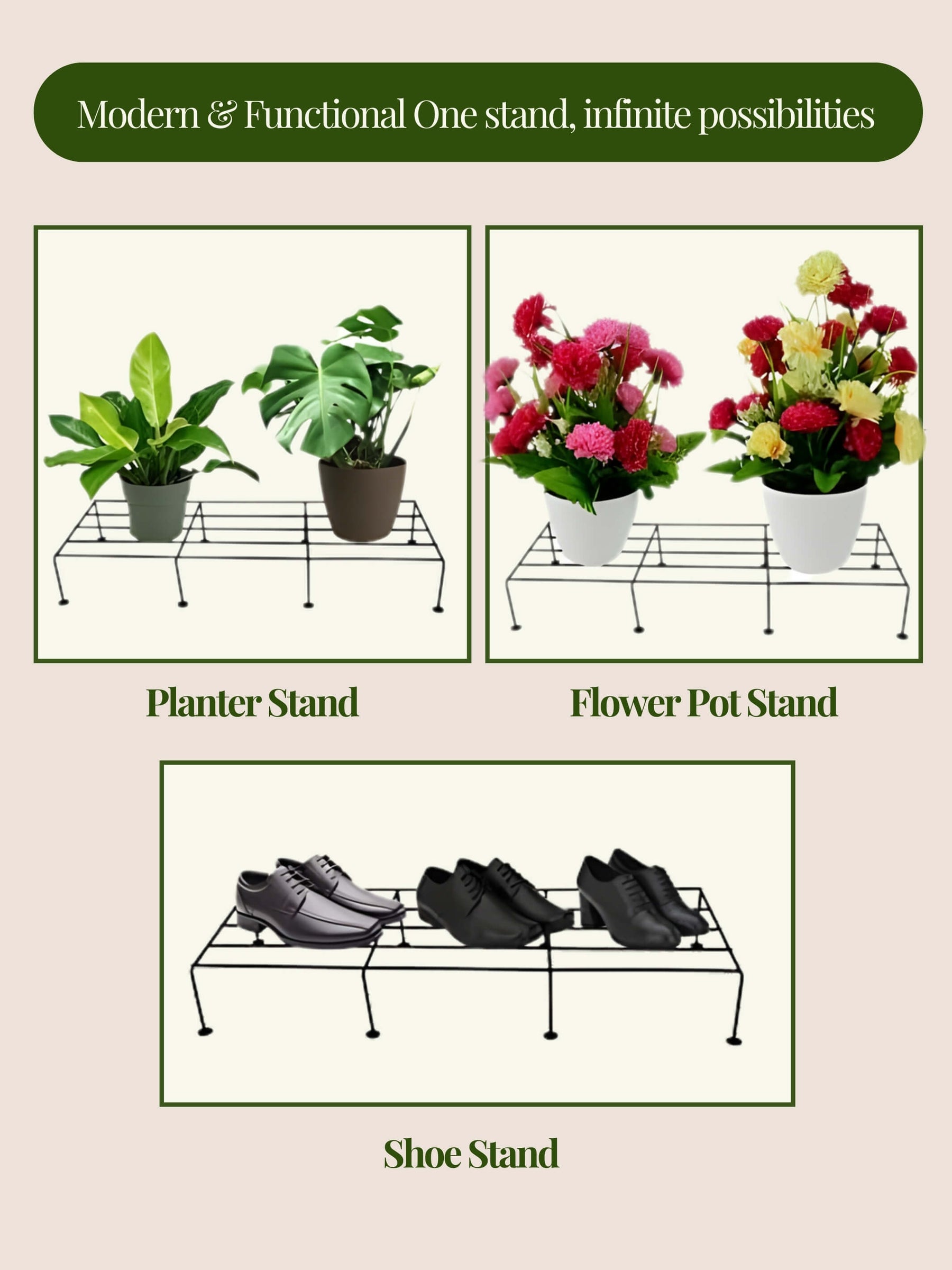 Garden Metal Plant Stand (Set of 4)