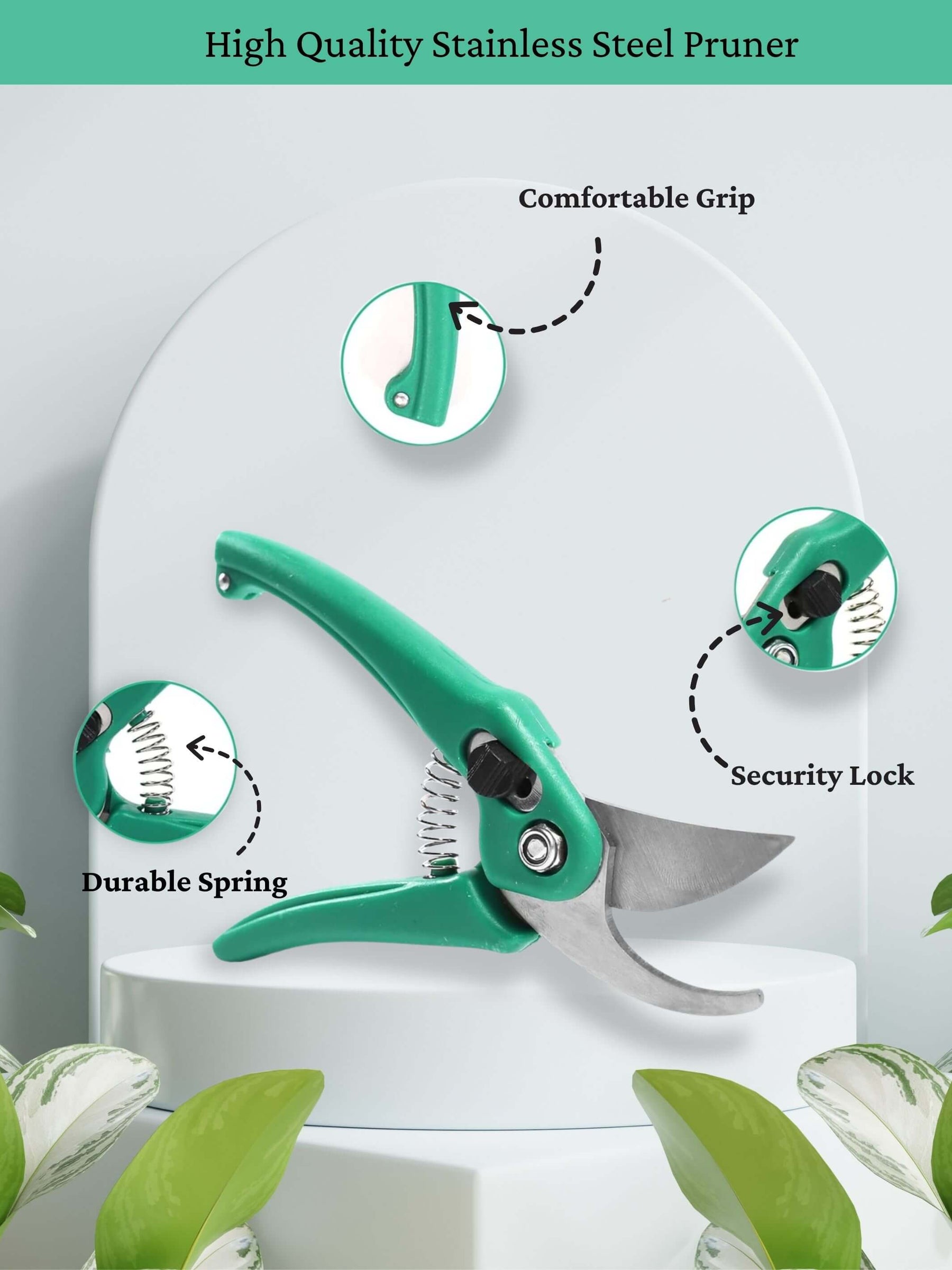 Gardening Tool Combo: Khurpi (Trowel) + Pruner