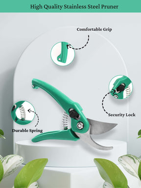 Gardening Tool Combo: Khurpi (Trowel) + Pruner