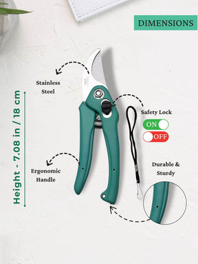 Gardening Tool Combo: Khurpi (Trowel) + Pruner