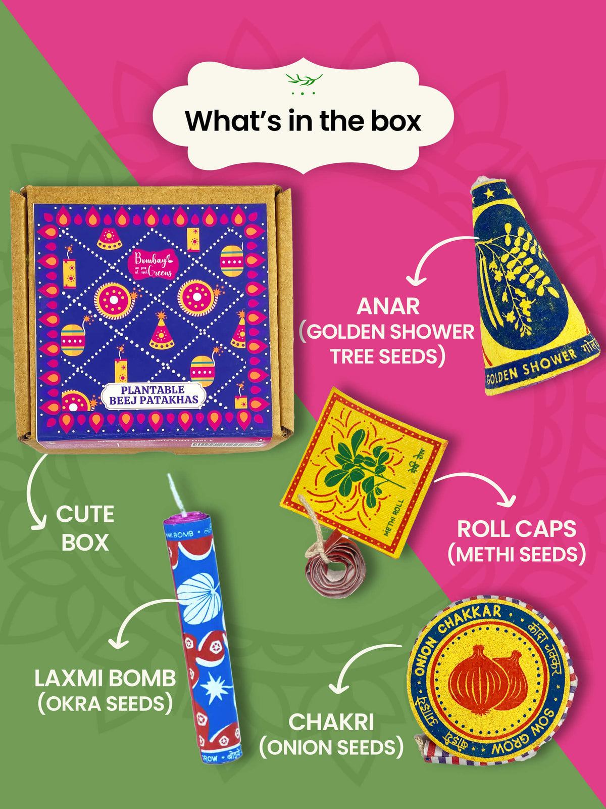 4 in 1 Beej Patakhas - Plantable Cracker Diwali Gift Hamper