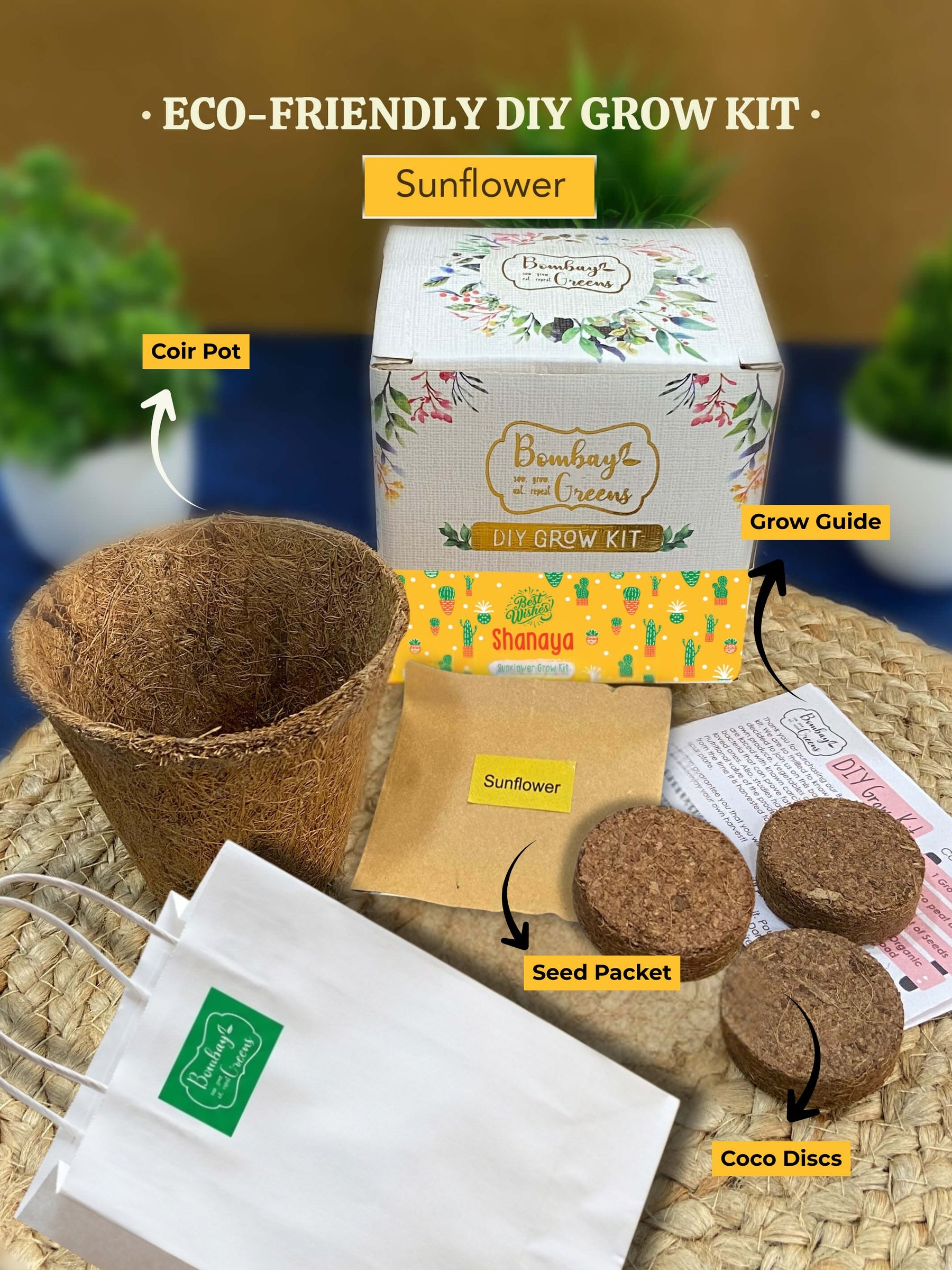 DIY Sunflower Gardening Kit (Pack of 20) - Customised Gifting