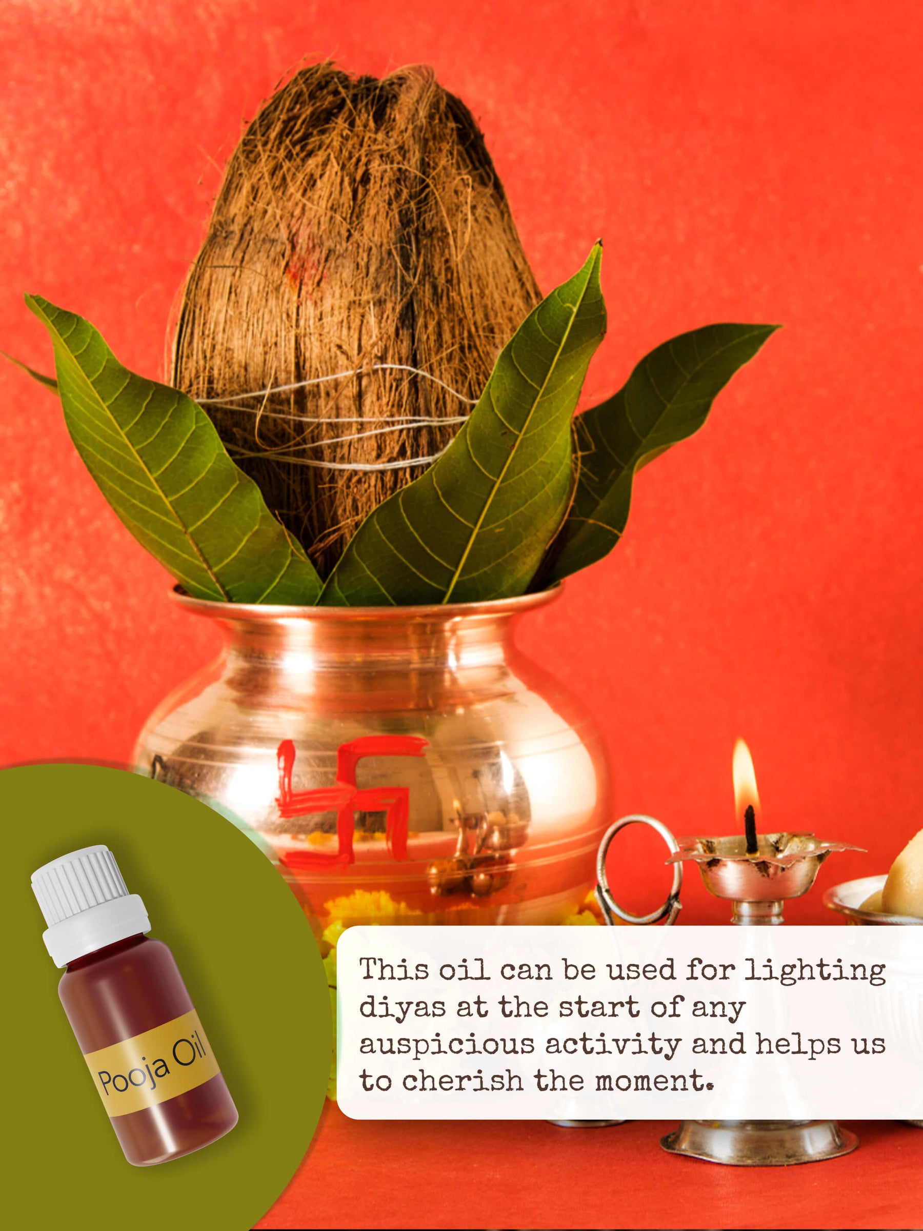 Gardening Gifts for Her - Self Care Kit -  Camphor Cone & Pooja Oil
