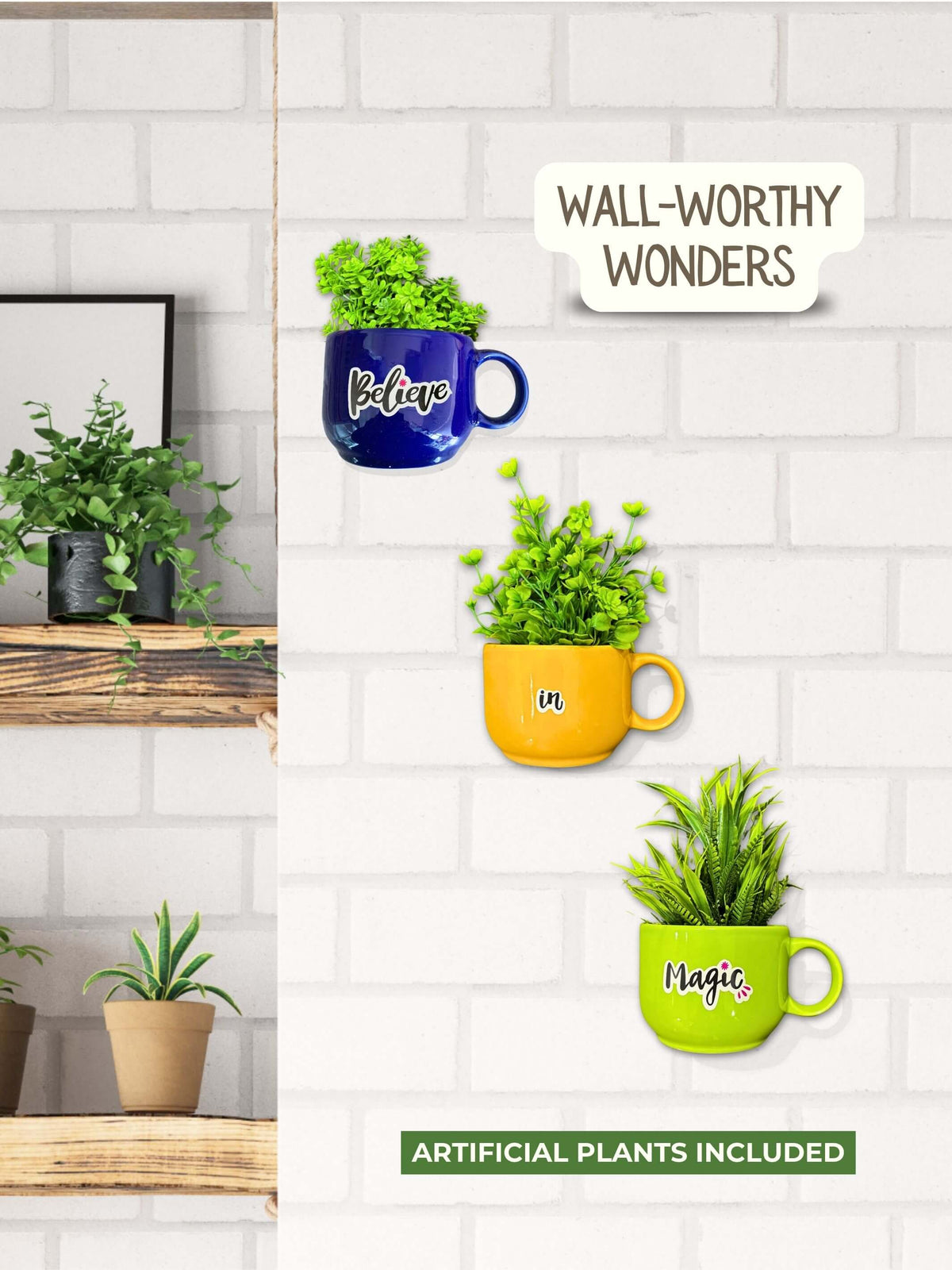 With Artificial Plants