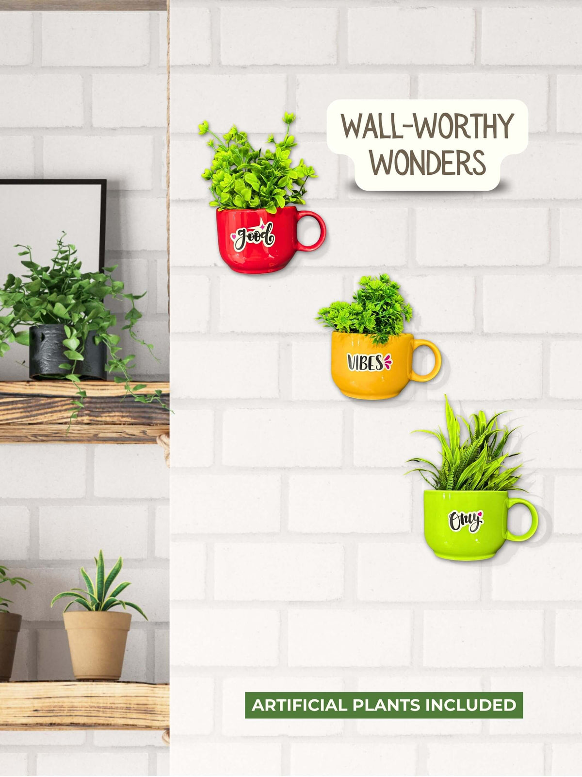 With Artificial Plants