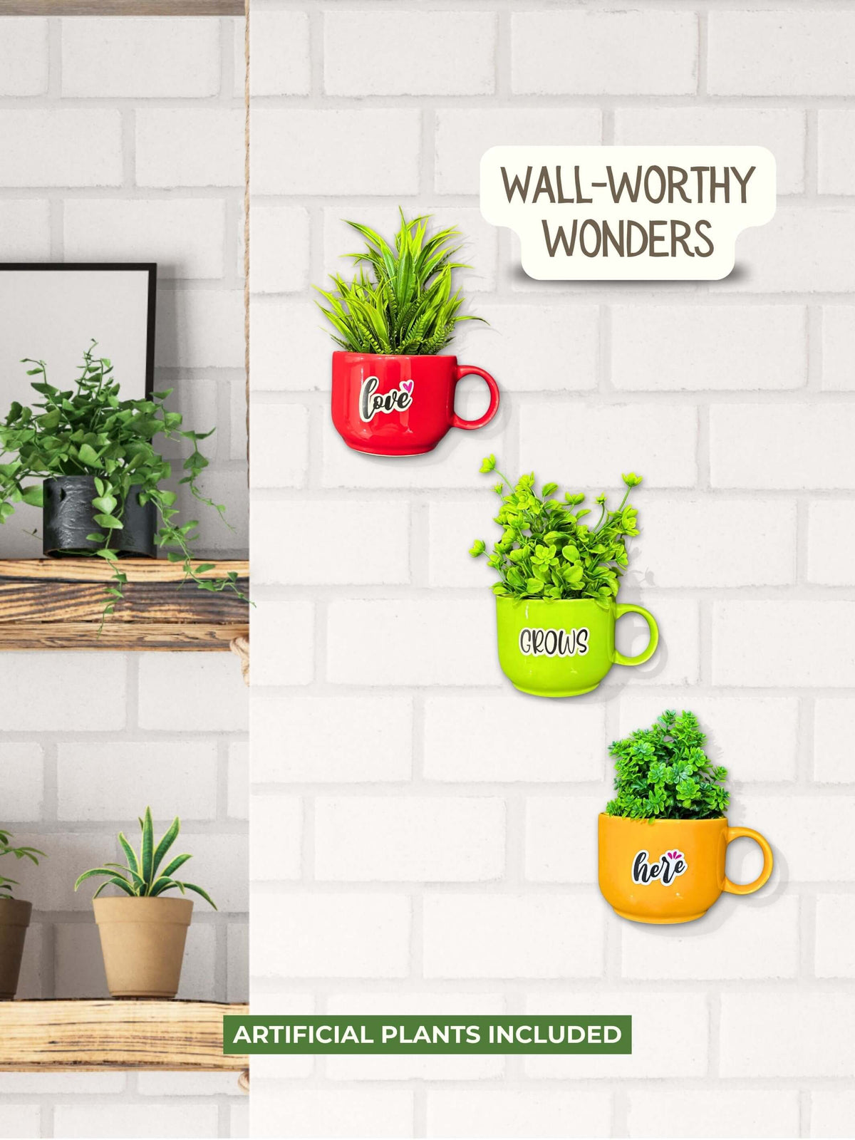 With Artificial Plants