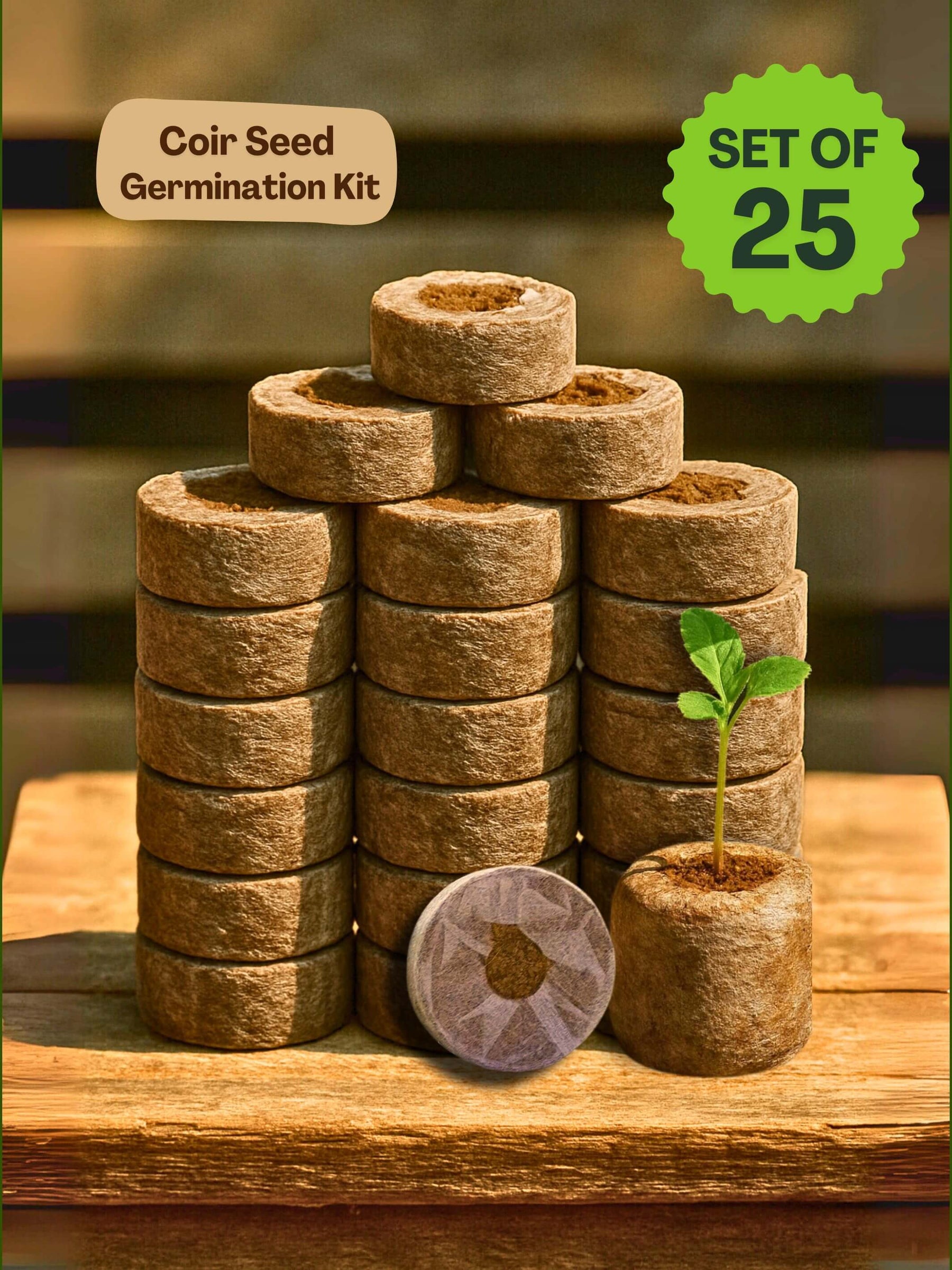 Organic Netted Cocopeat Coir Discs | Fast Seed Germination