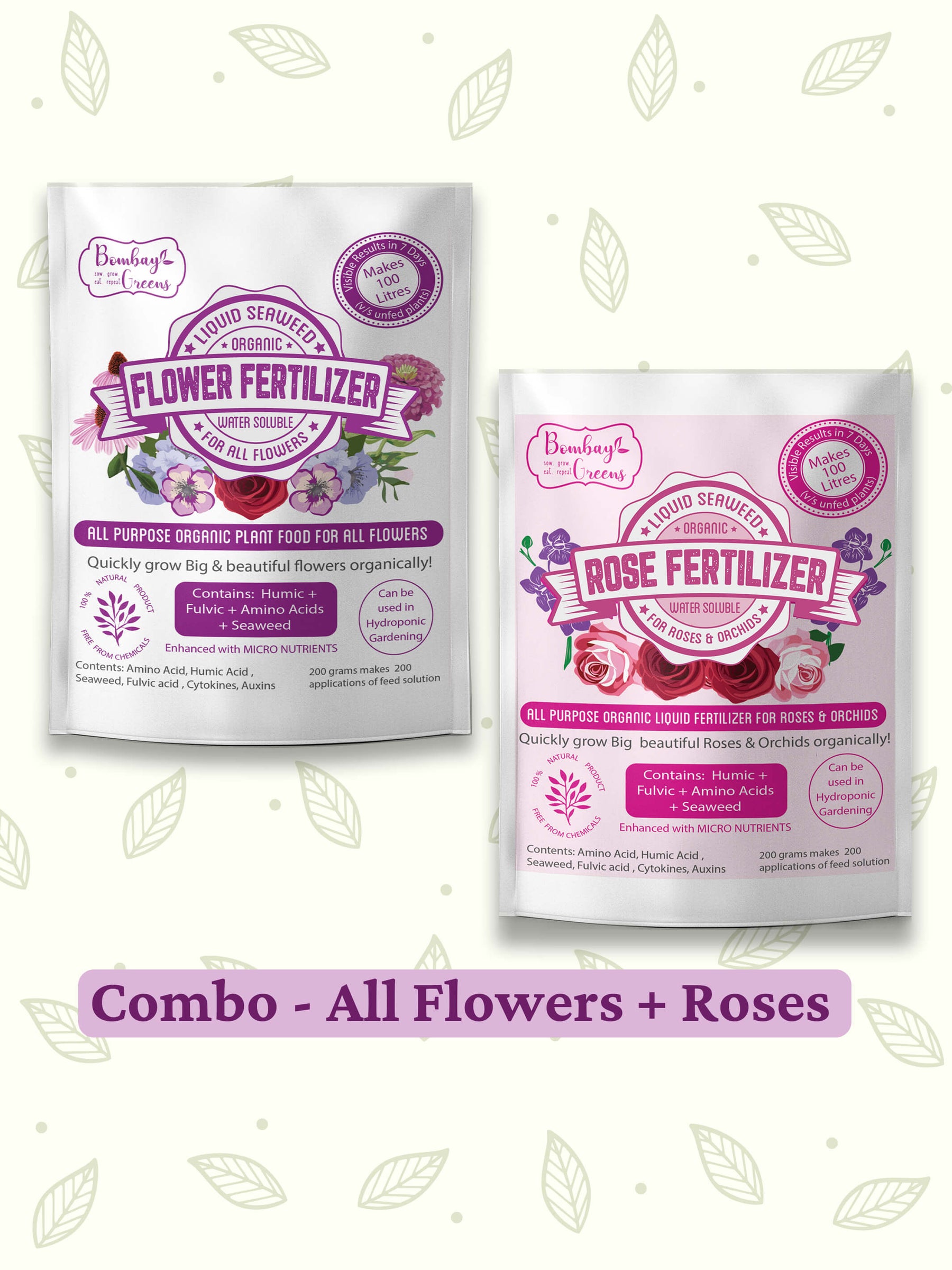 Liquid Organic Fertilizer Combo - All Flowers & Roses