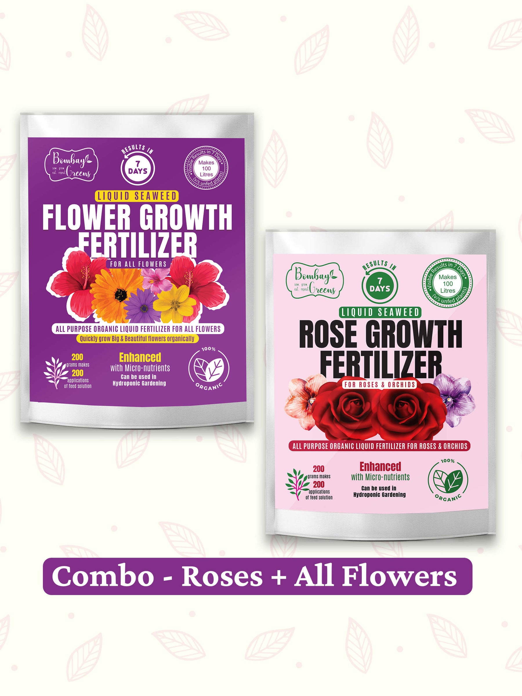 Liquid Organic Fertilizer Combo - All Flowers & Roses