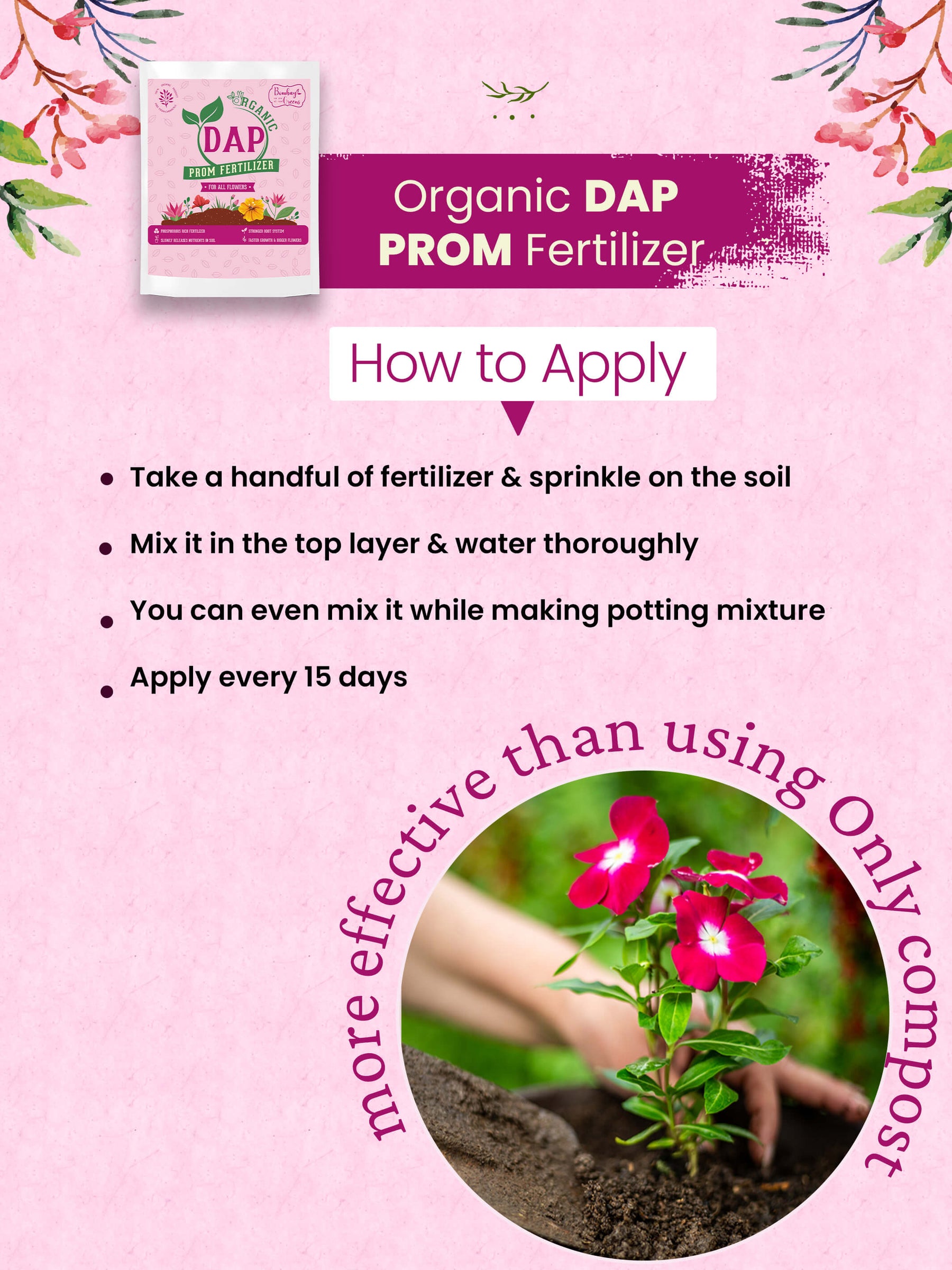 dap fertilizer for rose plant Buy Organic Prom DAP Fertilizer Online in India
