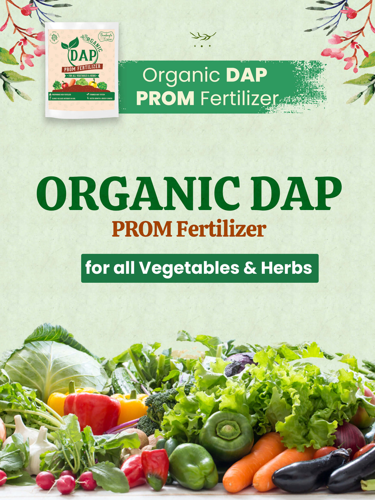 Organic DAP PROM Fertilizer for Vegetables - 900 Grams