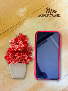 Mini Planters & Pots with Colorful Artificial Plants for Desk (Set of 8)