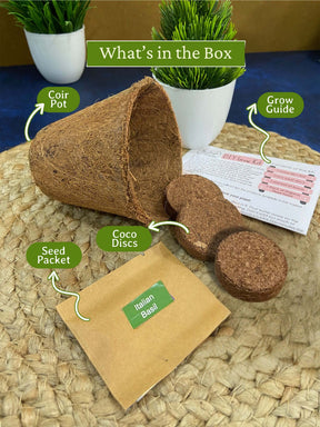 DIY Italian Basil Gardening Kit (Pack of 20) - Customised Gifting