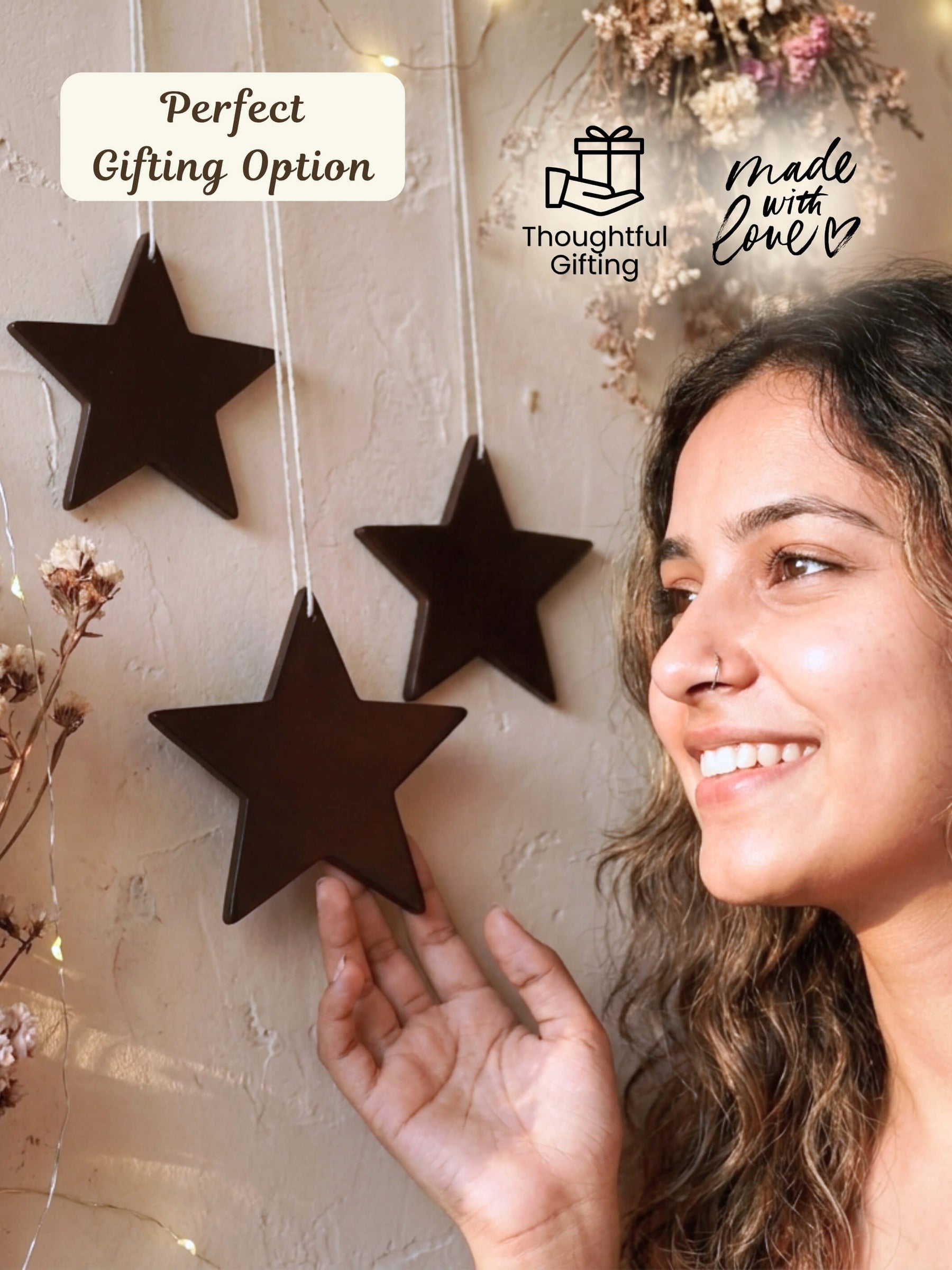 Hanging Wooden Stars