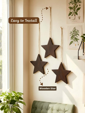 Hanging Wooden Stars