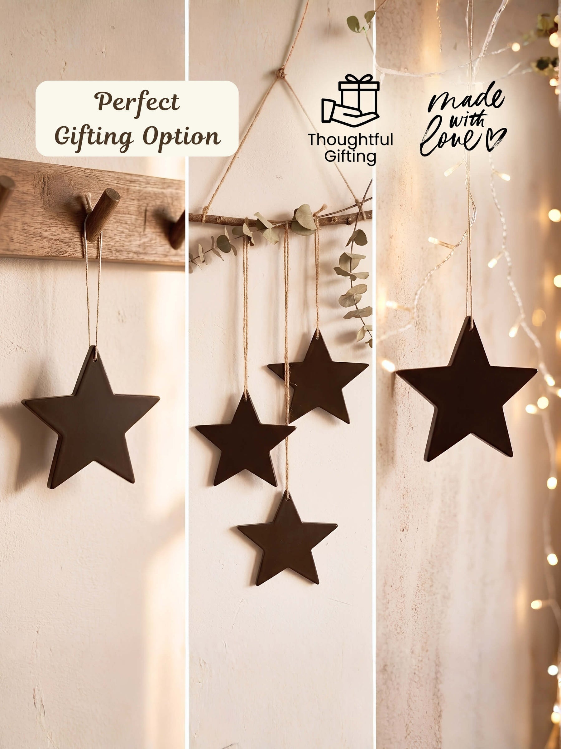 Hanging Wooden Stars