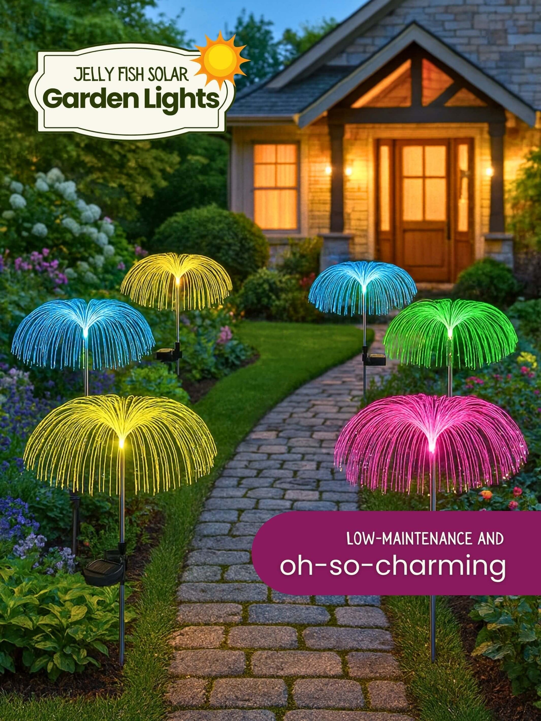 Solar Jellyfish LED Garden Lights | Pack of 2