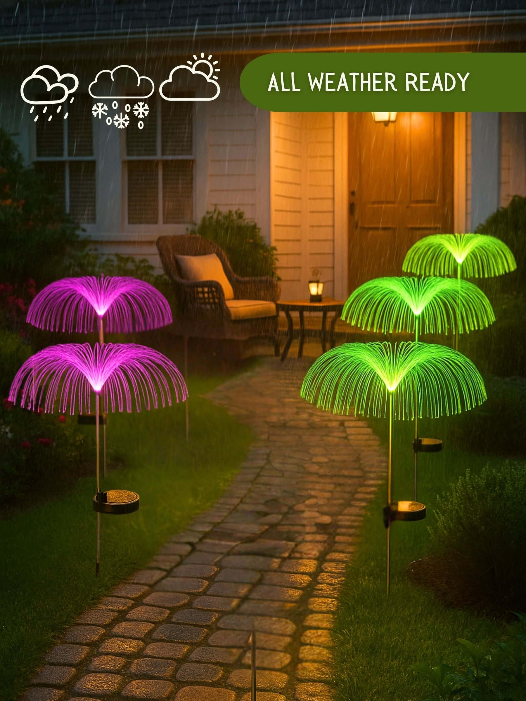 Solar Jellyfish LED Garden Lights | Pack of 2