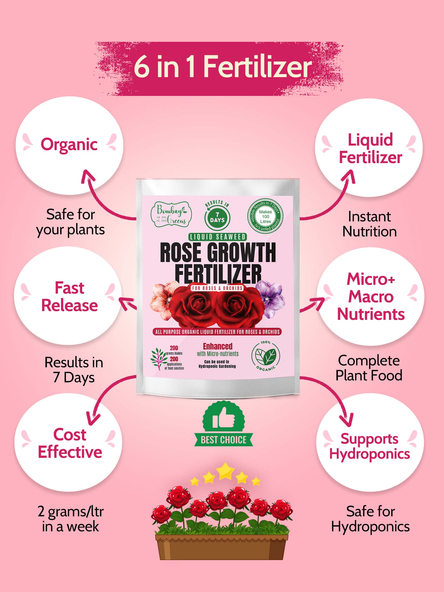 Liquid Organic Fertilizer Combo - All Flowers & Roses