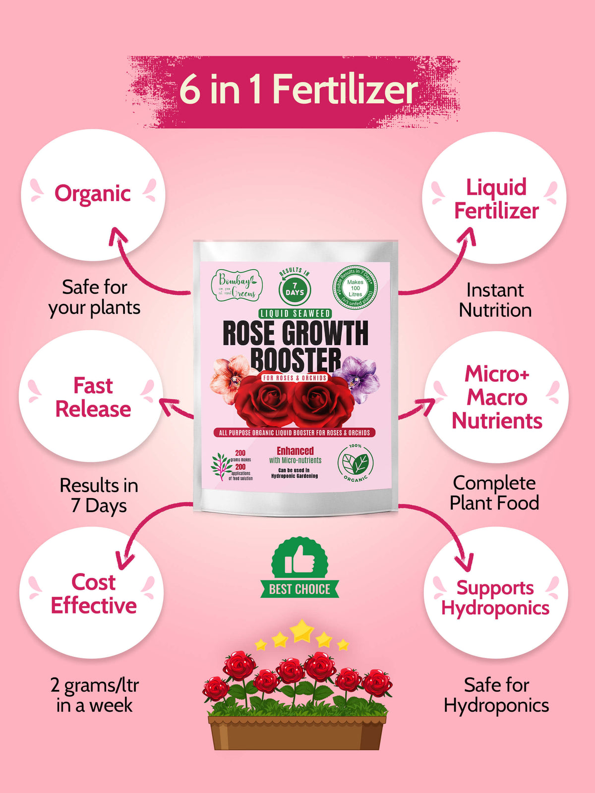 Liquid Organic Fertilizer Combo - Roses & All Flowers