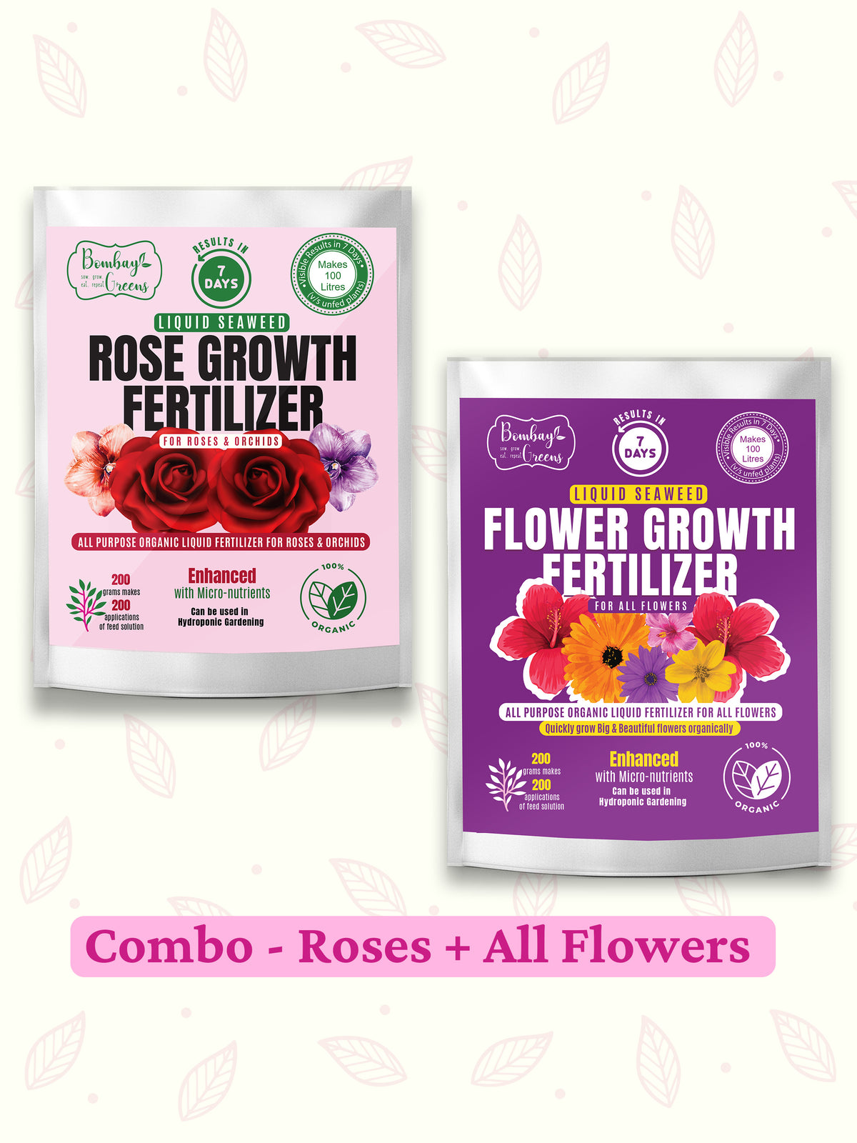 Liquid Organic Fertilizer Combo - Roses & All Flowers