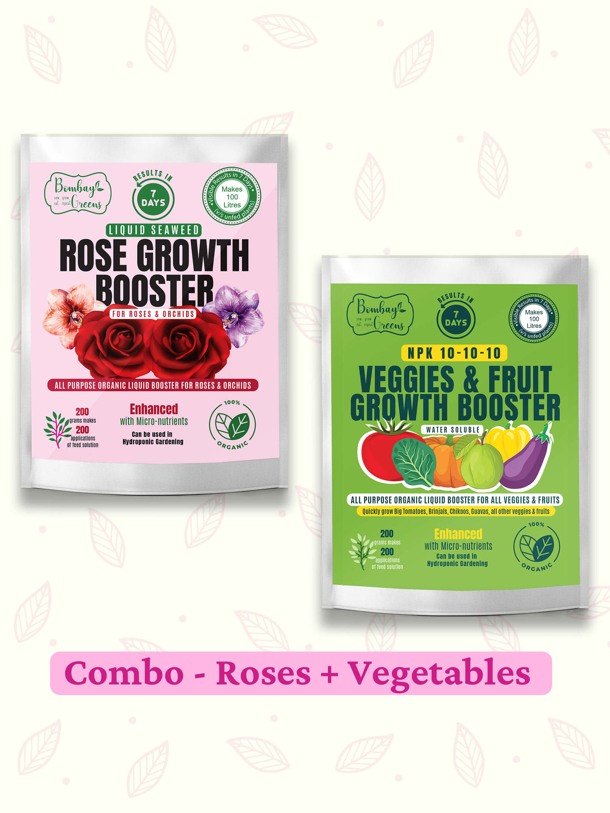 Liquid Organic Fertilizer Combo - Roses & Vegetables