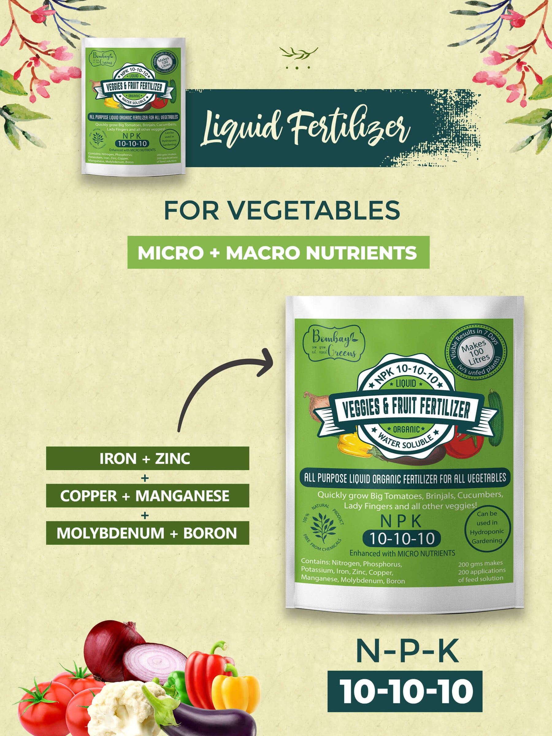 Liquid Fertiliser for all vegetables & fruits