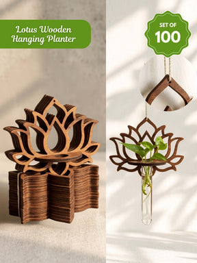 Wooden Lotus Test Tube Planter - 100 pcs