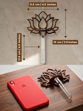 Wooden Lotus Test Tube Planter