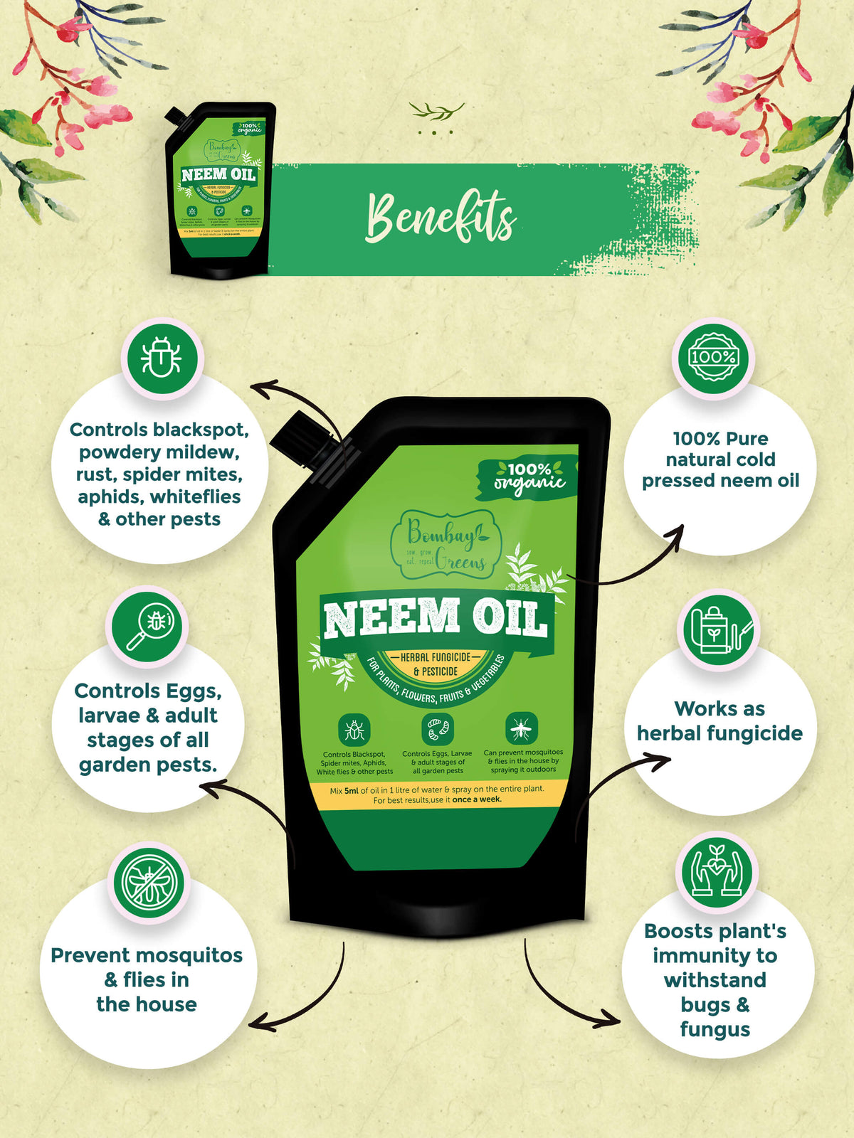 Organic Neem Oil + Liquid Seaweed Fertiliser Combo