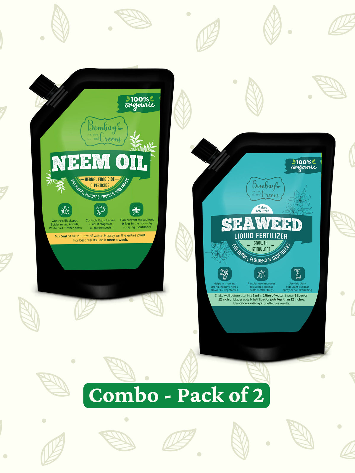 Organic Neem Oil + Seaweed Fertilizer Combo