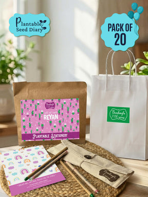 Plantable Stationery - Rainbow (Pack of 20) - Customised Gifting