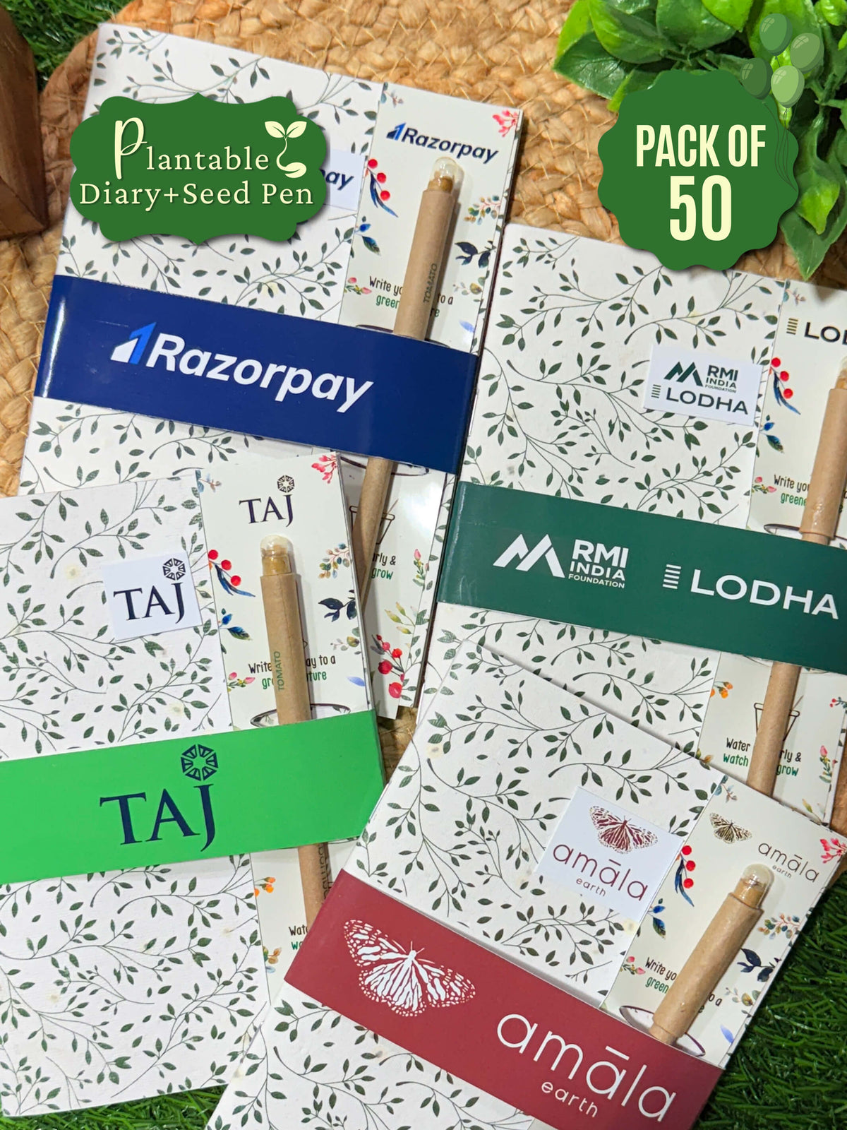Plantable Diary + Seed Pen - Corporate (Pack of 50)