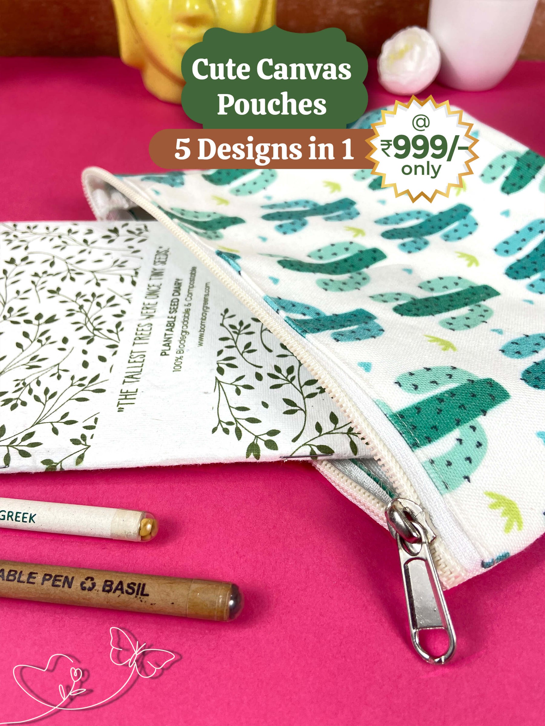 Canvas Pouches - 5 in 1