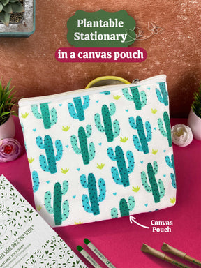 Plantable Stationery - Canvas Pouch, Seed Pen & Pencil