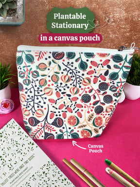 Plantable Stationery - Canvas Pouch, Seed Pen & Pencil