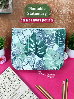 Plantable Stationery - Canvas Pouch, Seed Pen & Pencil