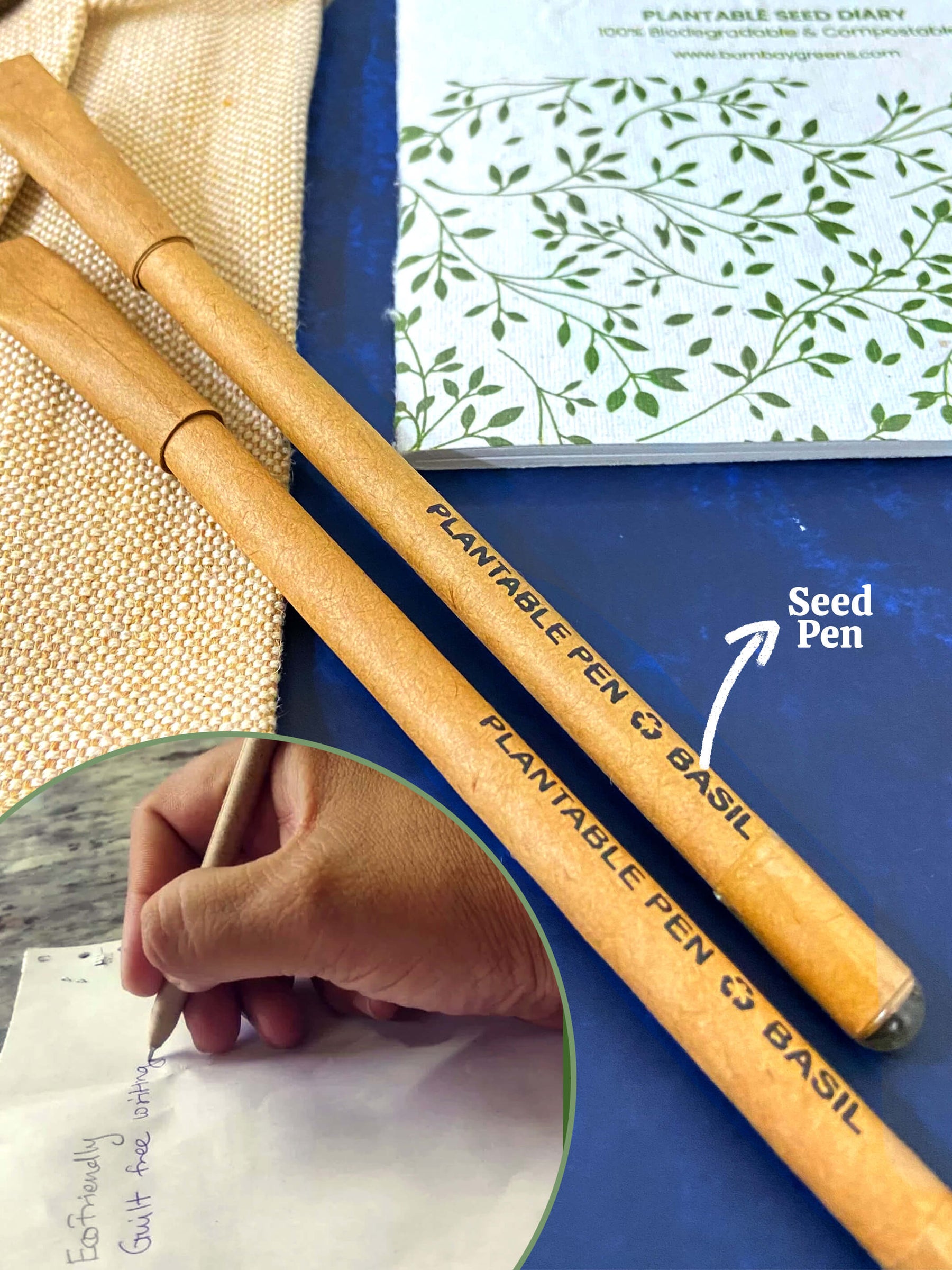 Plantable Stationery - Canvas Pouch, Seed Pen & Pencil