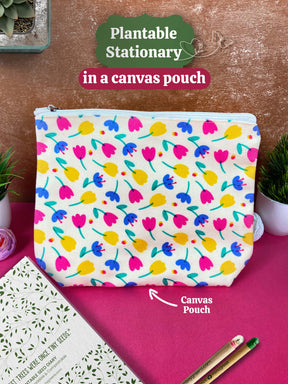 Plantable Stationery - Canvas Pouch, Seed Pen & Pencil