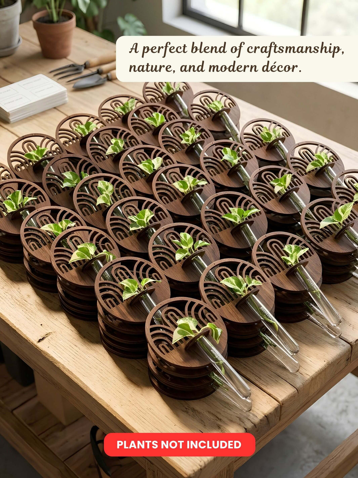 Decorative Wooden Wall Planter - 100 pcs