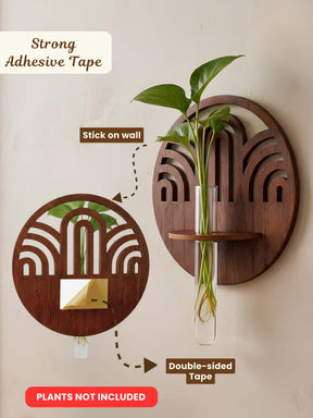 Decorative Wooden Wall Planter - 1 pc